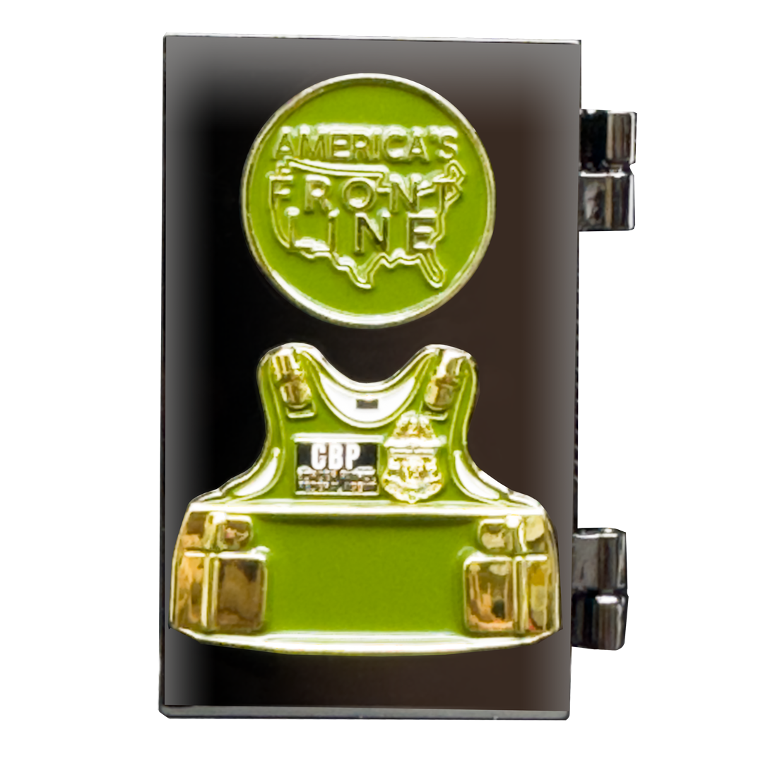 BL14-17 Border Patrol Agent Credential Wallet Hinged Challenge Coin CBP