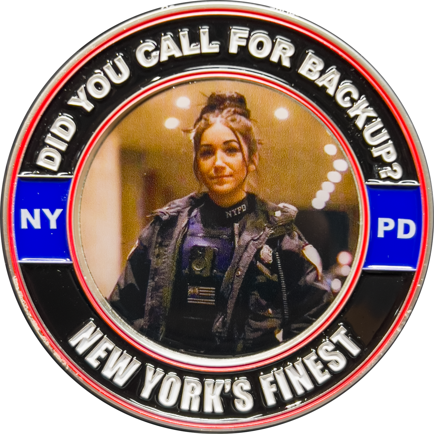 GL15-004 NYPD Lap Dance in the Line of Booty Police Challenge Coin