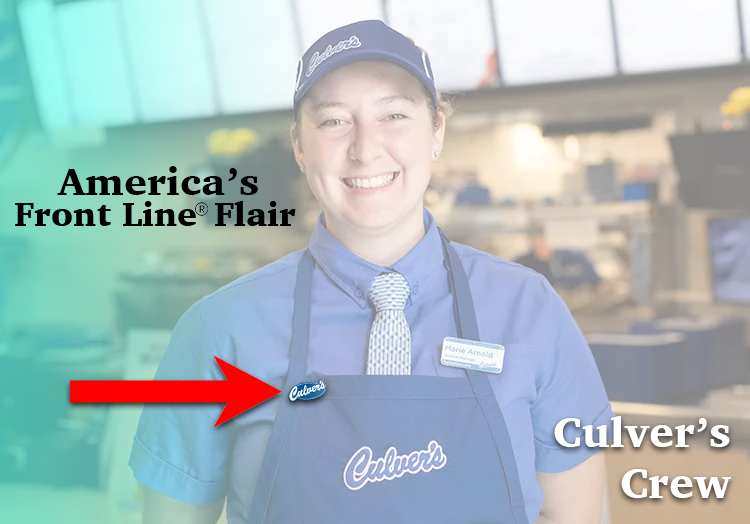 PBX-14-1 Culver's Pin for Culver's Crew Employees and Crew Lapel flair
