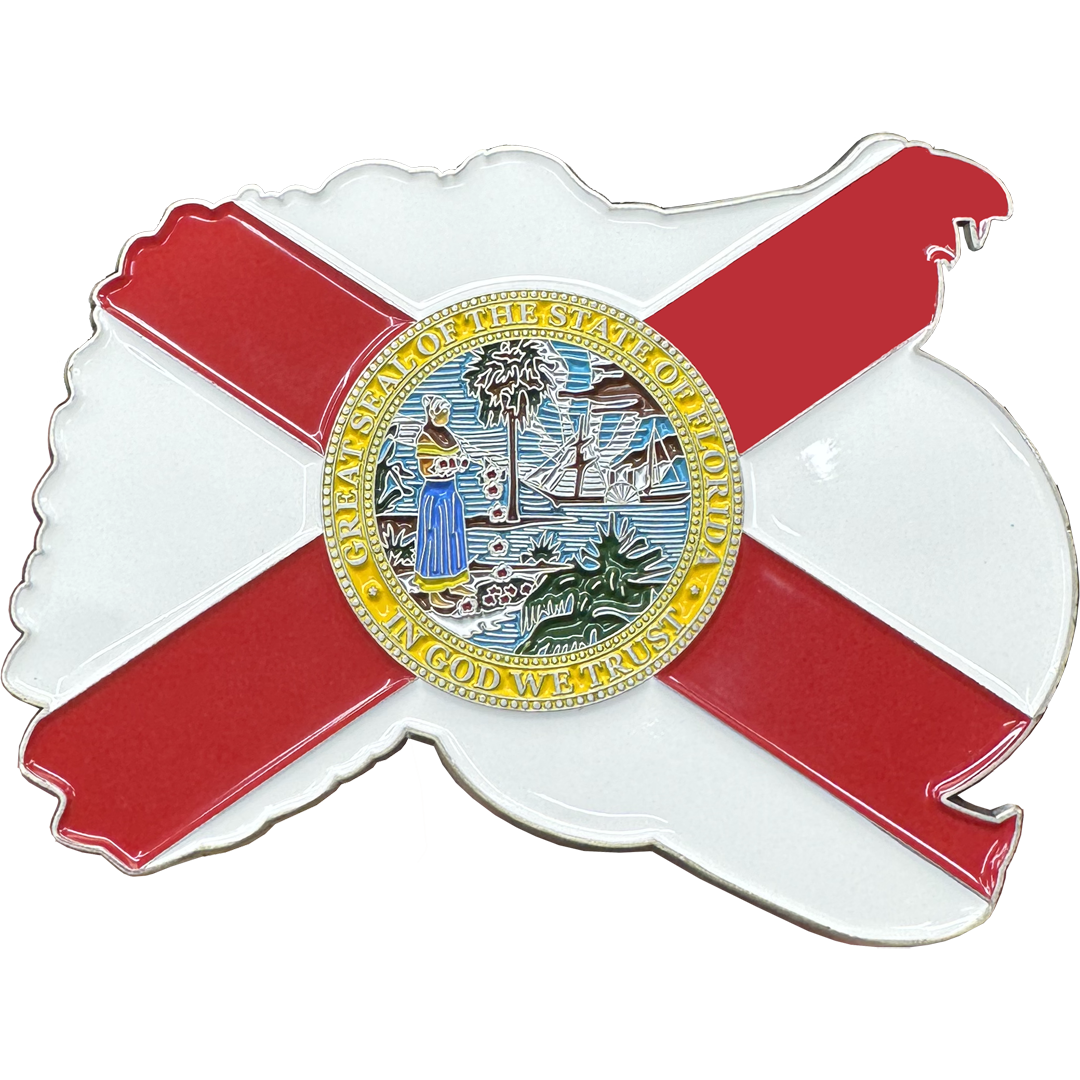 BL15-3 Florida FWC Fish and Wildlife Conservation Commission Alligator Alcatraz Challenge Coin Gator