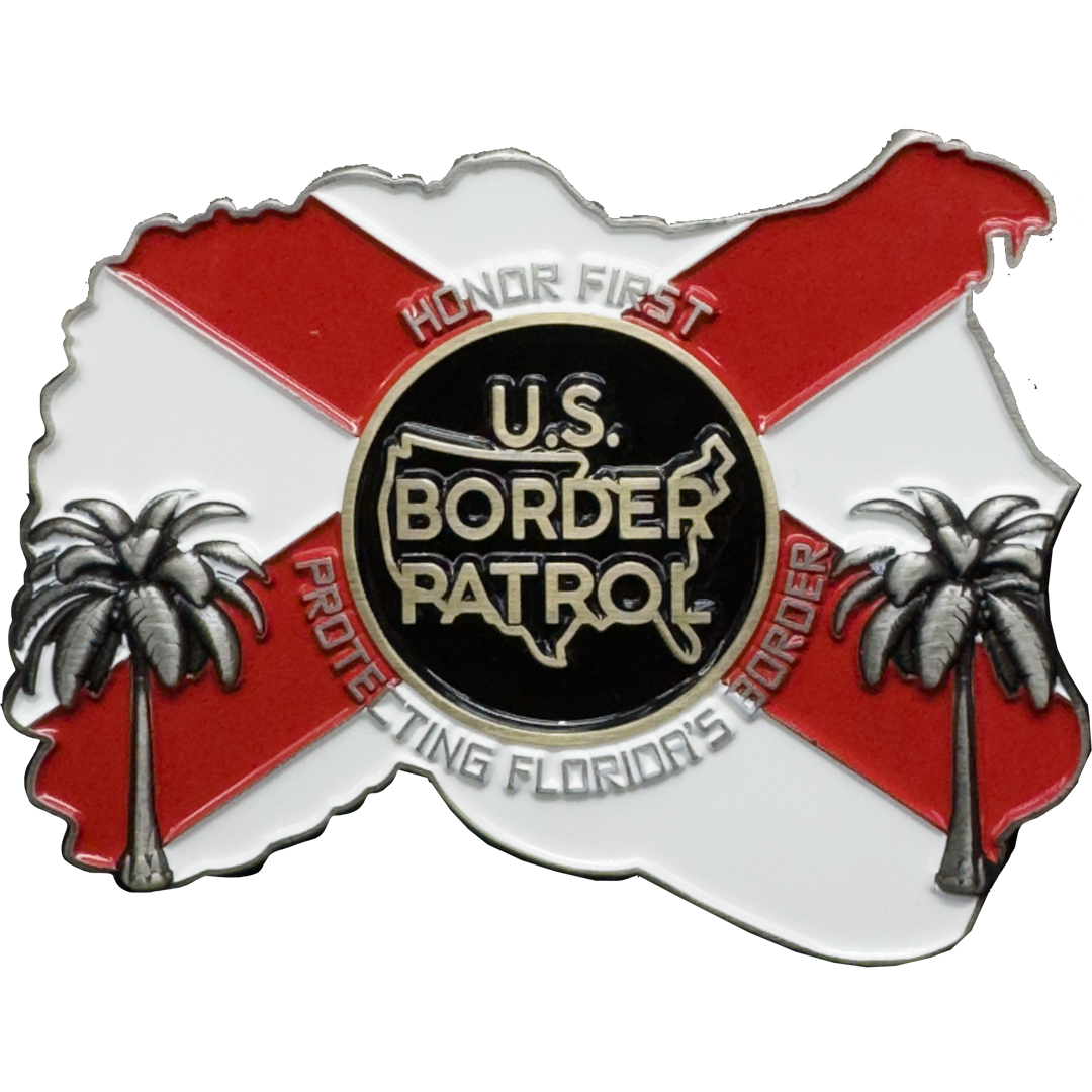 EL15-9 Border Patrol Agent Alligator Alcatraz Challenge Coin Florida Gator Sector CBP