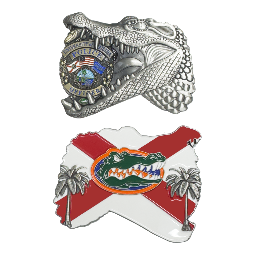 EL15-16 Challenge Coin for University of Florida Gators Police Alligator UF