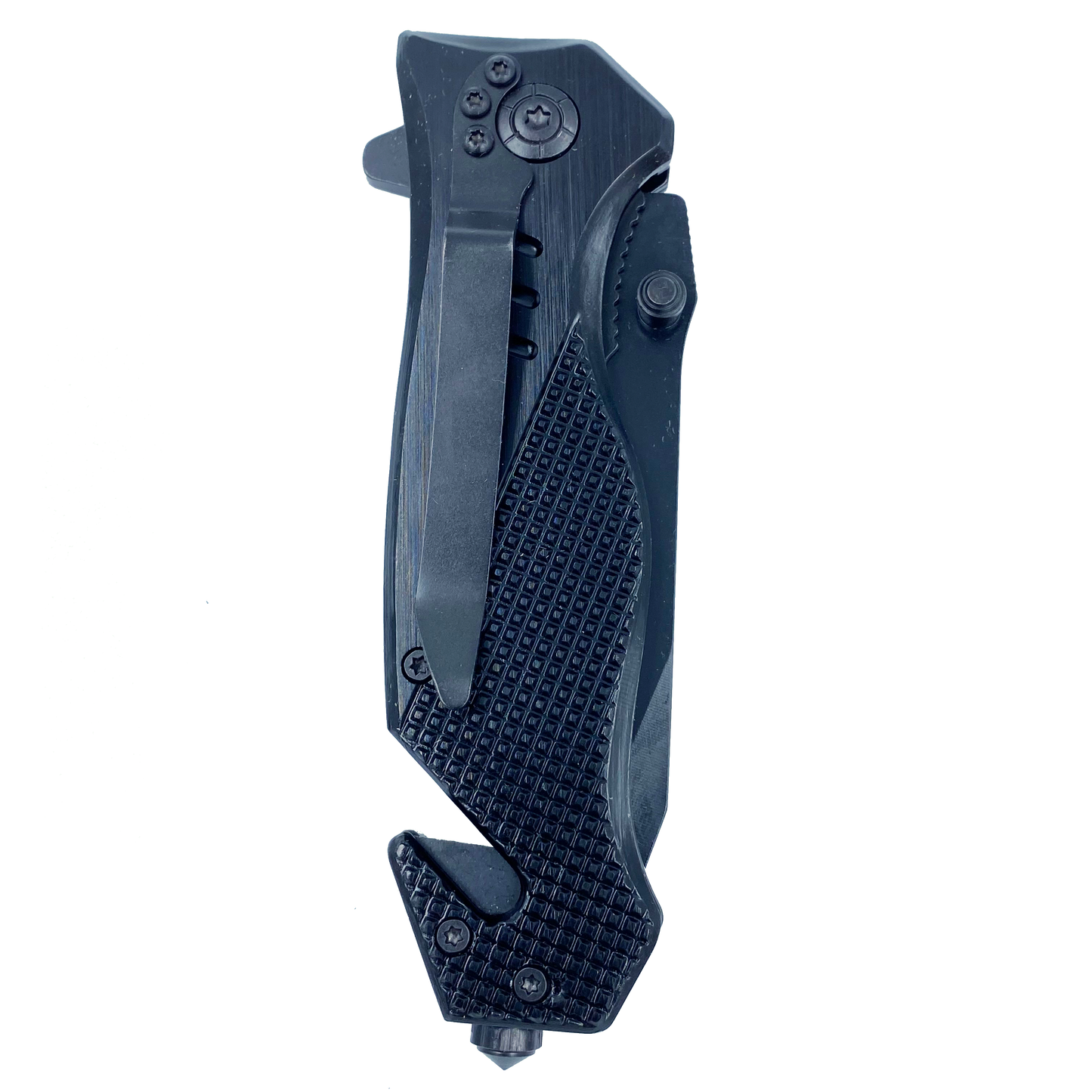 Thin Blue Line 3-in-1 Tactical Rescue knife tool for Police Officers with Seatbelt Cutter Steel Serrated Blade Glass Breaker Deputy Sheriff