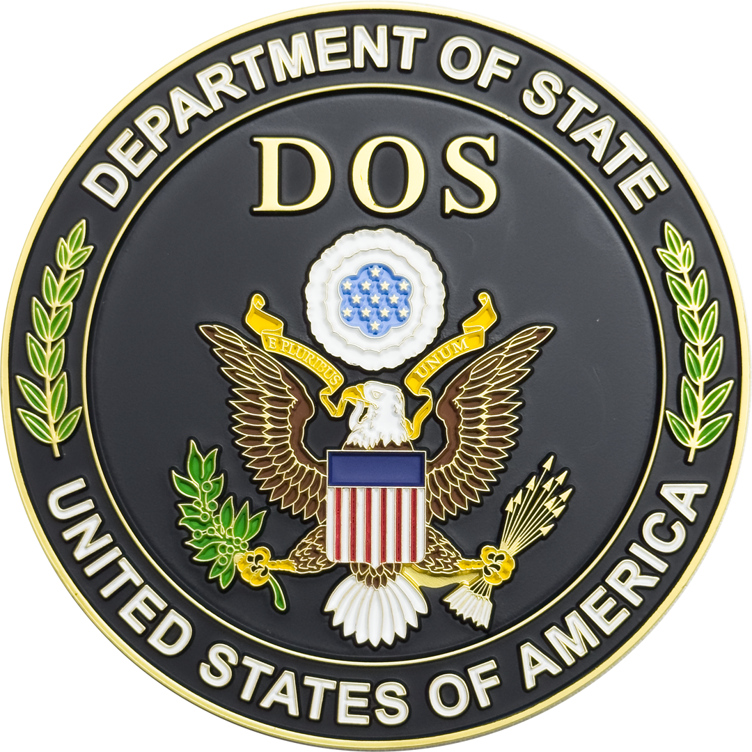 CL-MR Secretary of State Marco Rubio large Challenge Coin Dept. of State MAGA President Trump 45 47