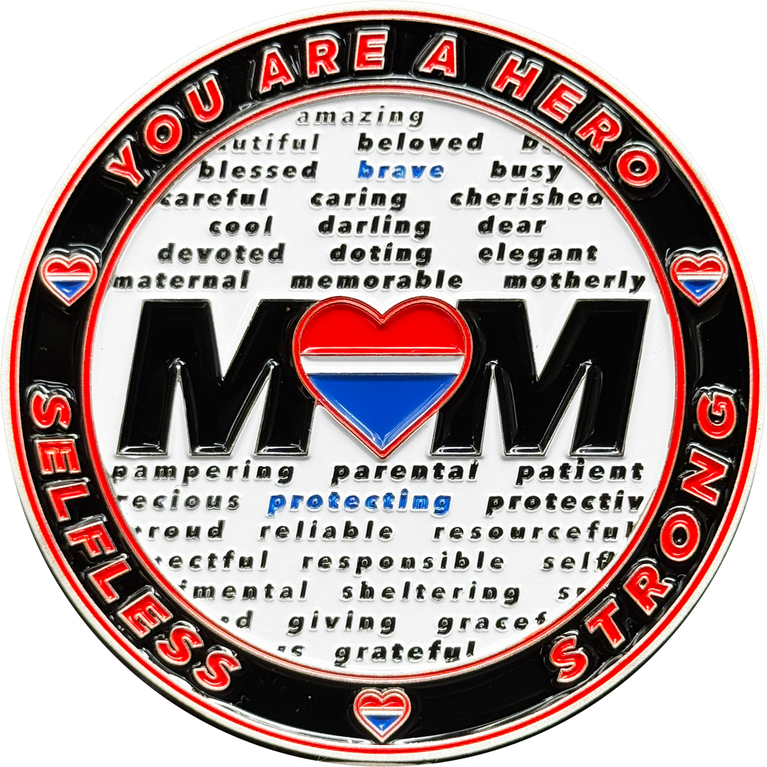 BL16-4 Mother's Day Happy Birthday Mom You are a Hero Challenge Coin