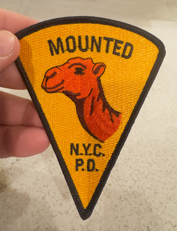 EL14-22 New York Police Mayor Zohran Mamdani Camel Mounted Unit Patch not Horse Patrol NYC