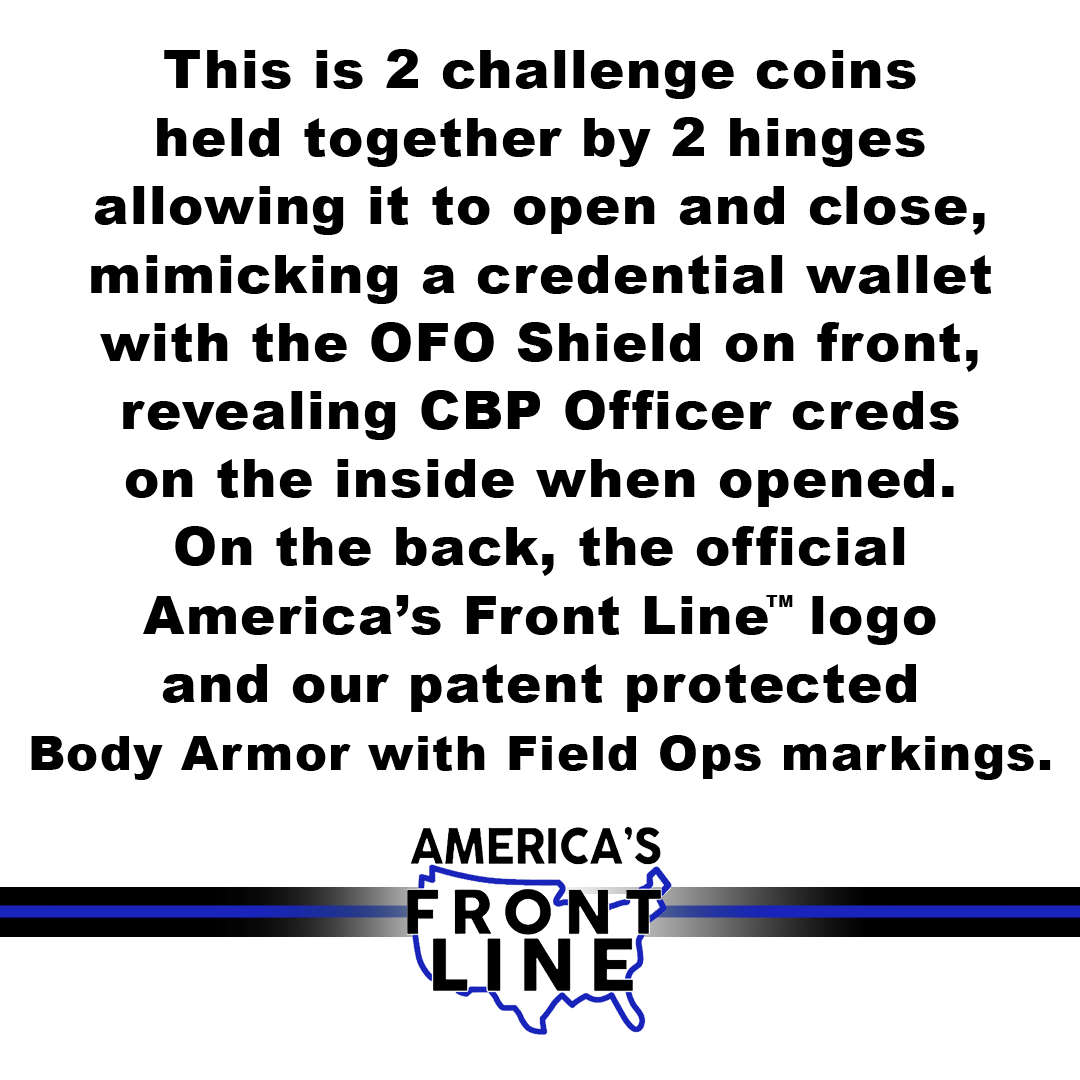 EL14-5 CBP Officer Credential Wallet Hinged Challenge Coin CBP Field Operations