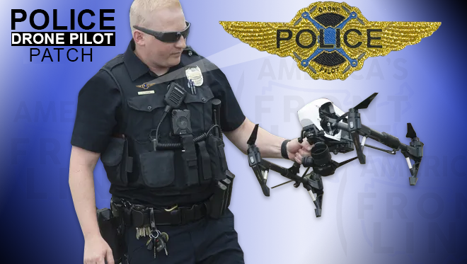 PBX-14-5 Police Drone Pilot uniform patch UAS FAA Commercial Wings pin alternative