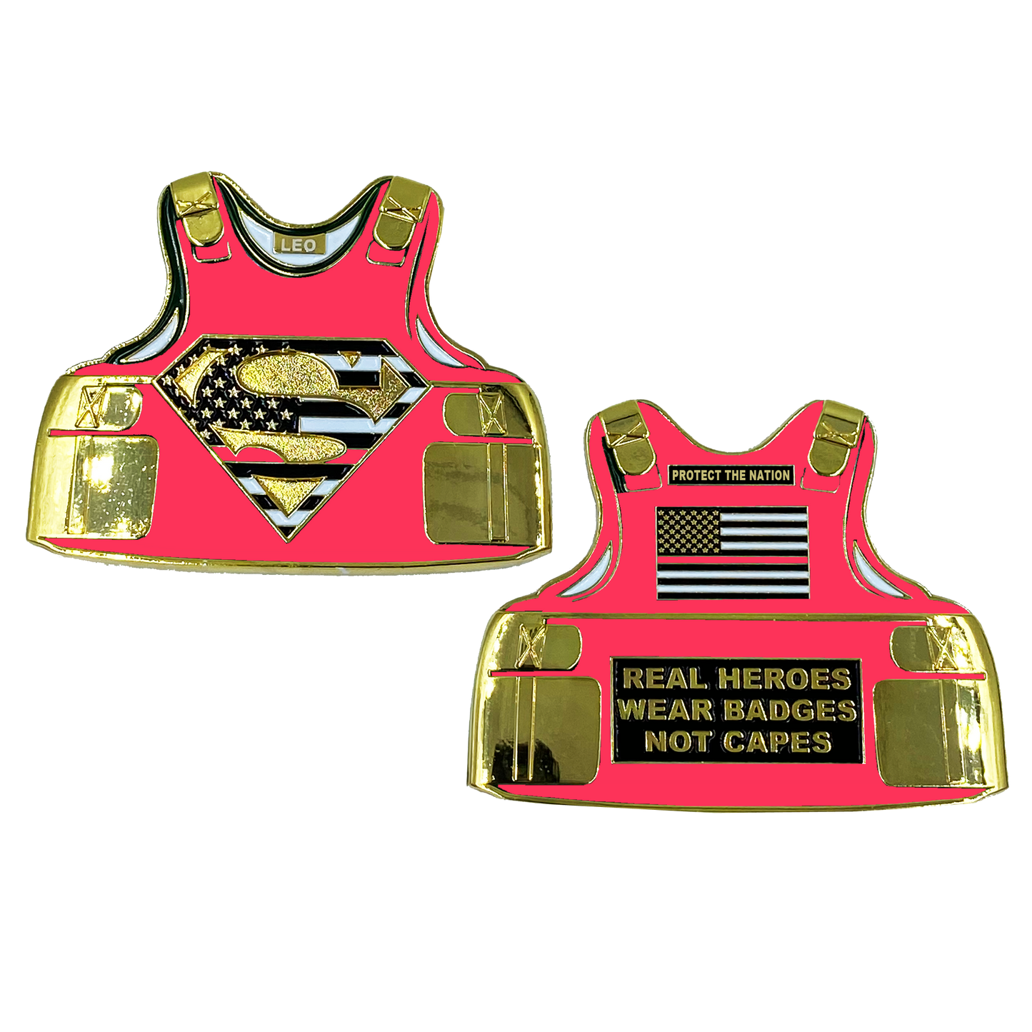 discontinued BL14-019 Police Breast Cancer Survivor Challenge Coin thin pink line Capes CBP FBI FAM Sheriff LAPD Boston Chicago