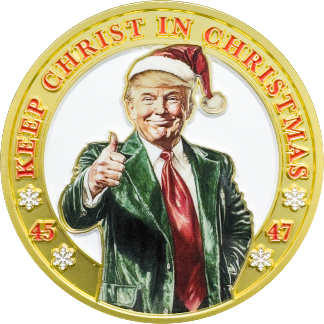 BL17-4 White House Challenge Coin Merry Christmas President Trump FLOTUS Melania