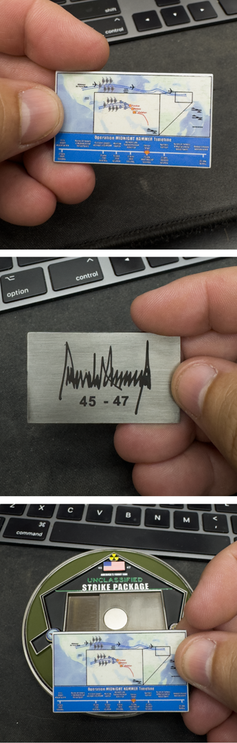 DL12-11 Midnight Hammer Challenge Coin V2 Honoring Pete Hegseth B-52 Bunker Buster Stealth Bomber B-2 (Copy)