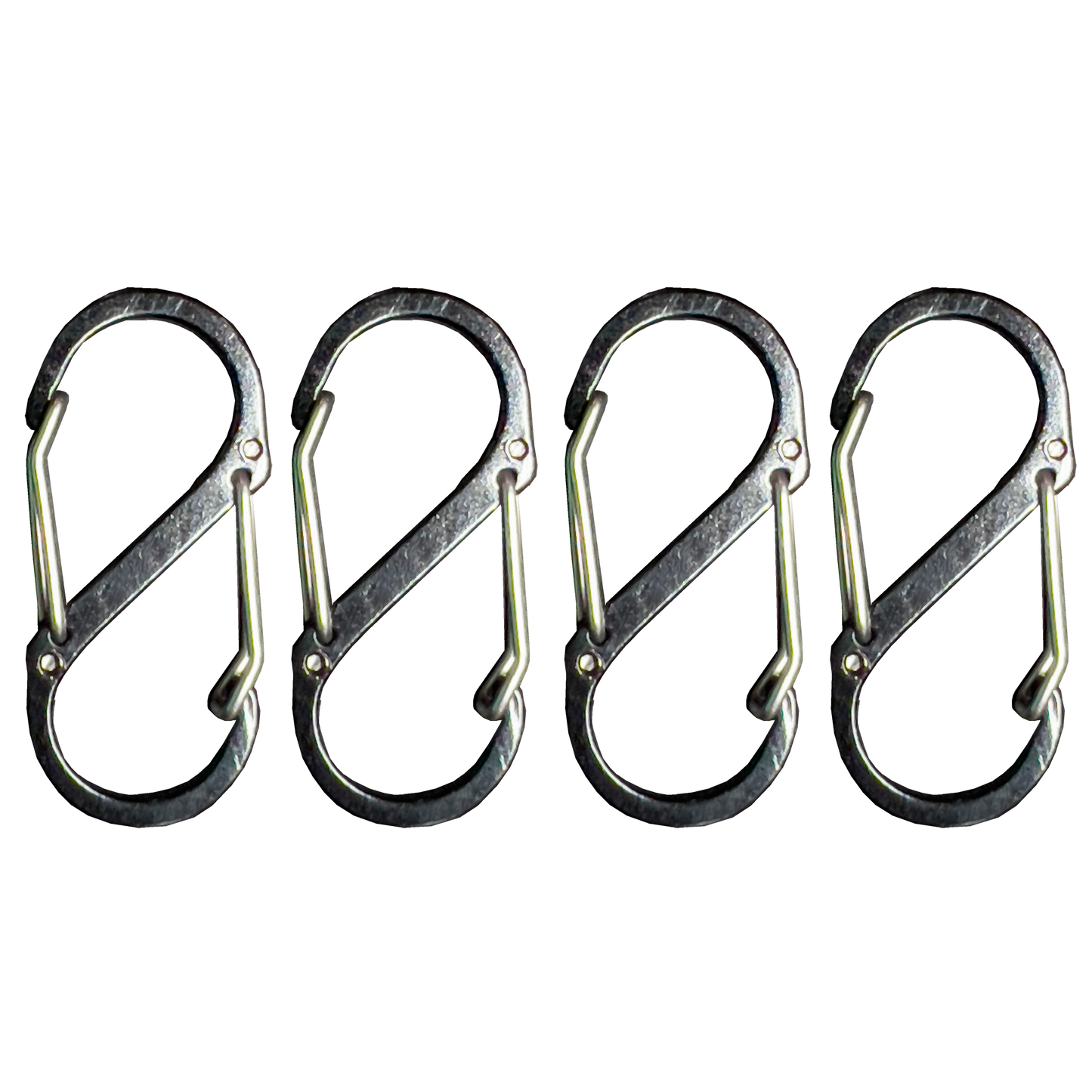 Thin Blue Line Carabiner Keychain with 4 carabiner clips and bottle opener function NYPD LAPD ATF FBI CBP