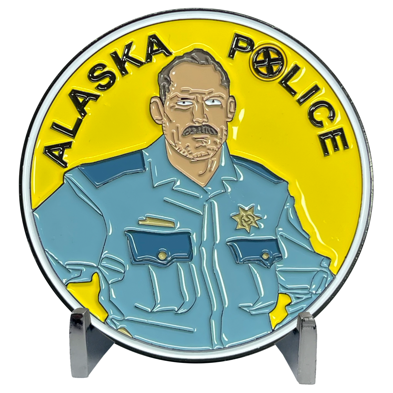 discontinued BL11-003 Marvel Wolverine Comic Book inspired Alaska Police Challenge Coin