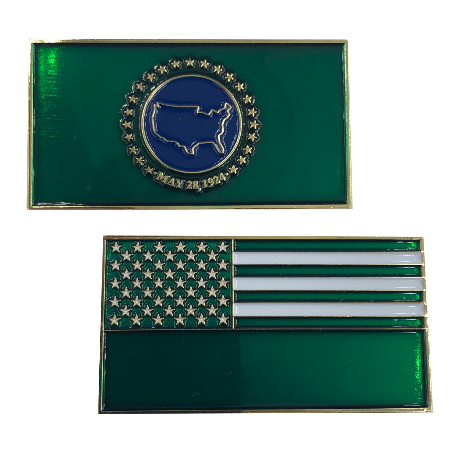 K-007 Border Patrol Flag Challenge Coin CBP BP
