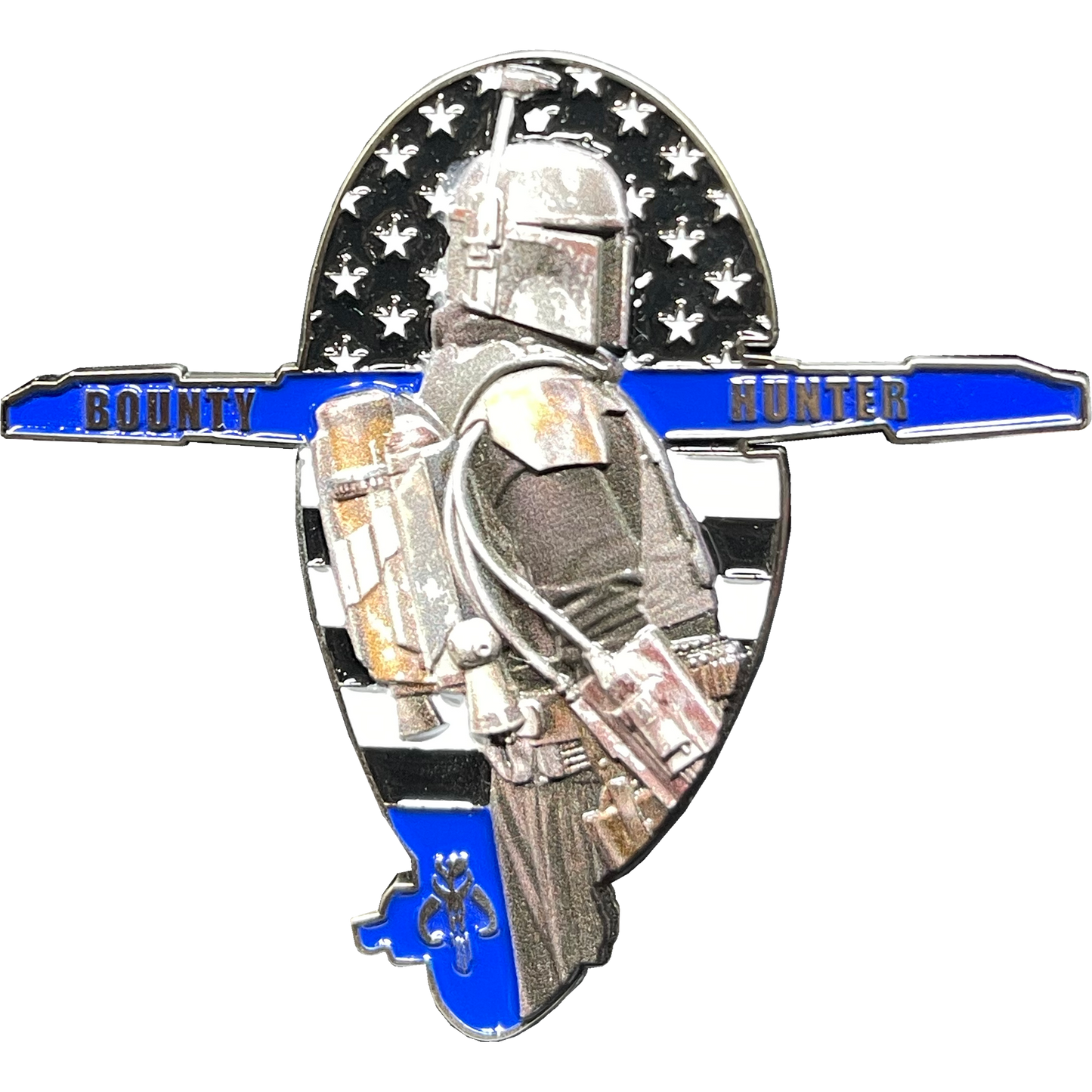 discontinued BL16-012 Bounty Hunter Slave 1 One I Thin Blue Line Police CBP LAPD Chicago NYPD Challenge Coin