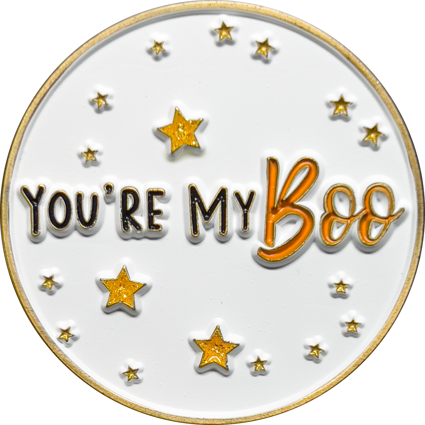 GL8-003 You're My Boo Challenge Coin I Love You Ghost with a heart on valentines Day Gift Anniversary Present