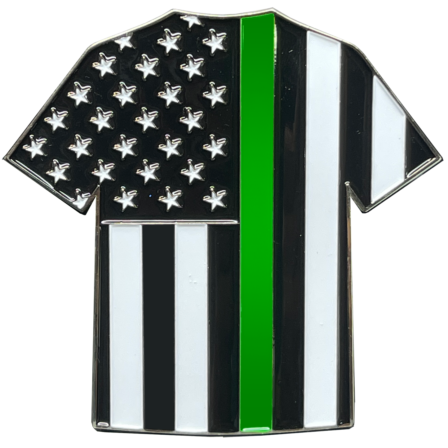 BL9-014 CBP Border Patrol Agent BPA Uniform Shirt Thin Green Line Flag Challenge Coin