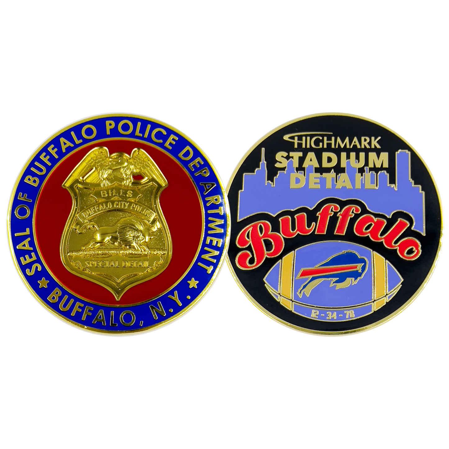 GL6-001 Buffalo City New York Police Special Detail Stadium Detail Challenge Coin