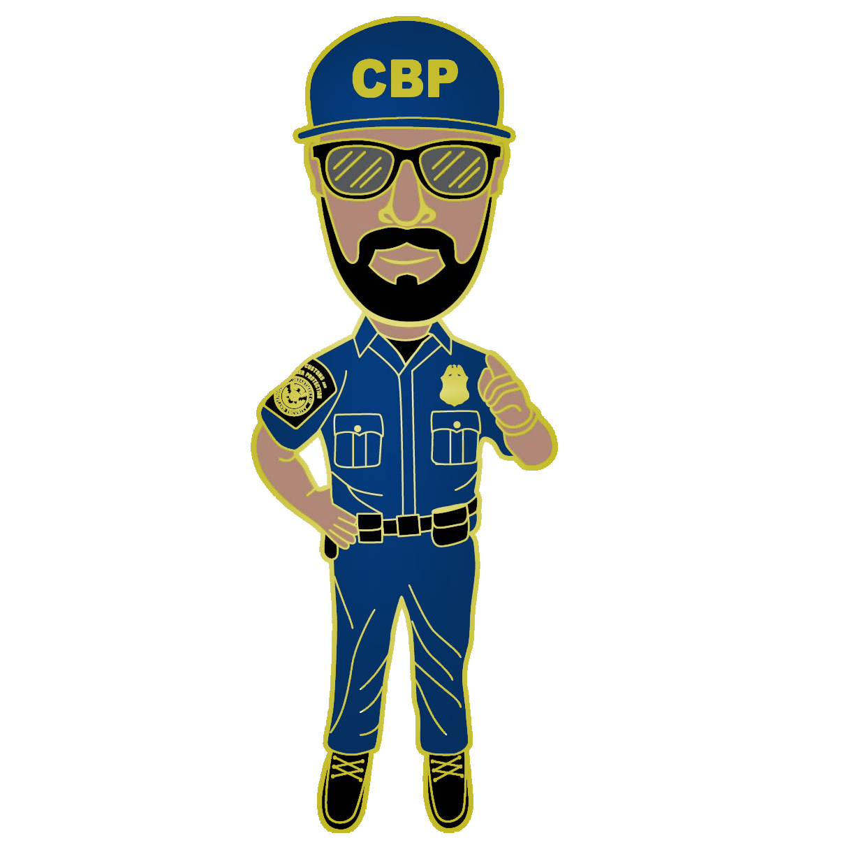 BB-019 CBP Field Operations CBPO Bobblehead Pin CBPO Field Ops