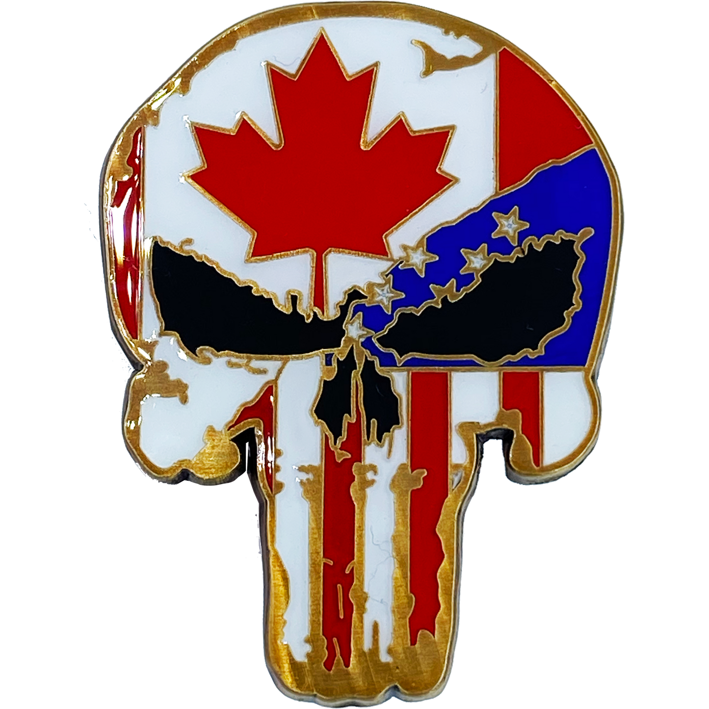 discontinued CL9-04 Canada USA Pin with Dual Pin posts and extra free pin back Canadian American Police