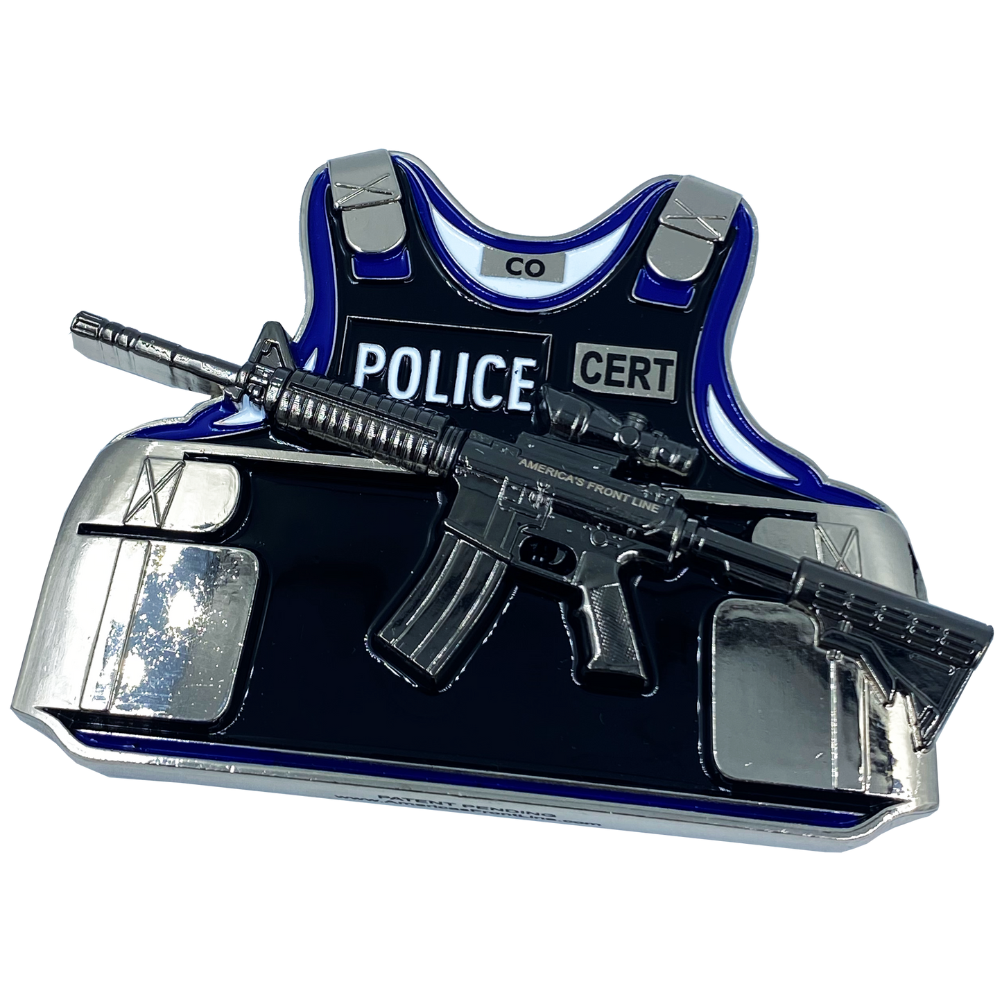 DL9-17 CERT M4 Body Armor 3D self standing Challenge Coin Correctional Officer CO Thin Gray Line Correctional Emergency Response Teams