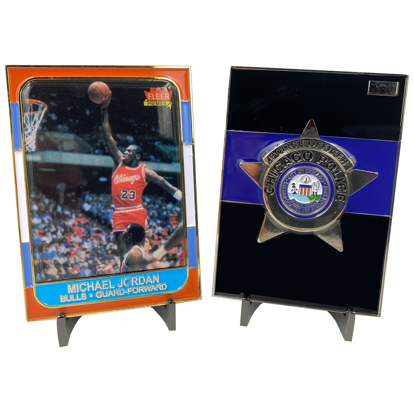 JJ-005 Chicago Police Department Michael Jordan Challenge Coin Thin Blue Line
