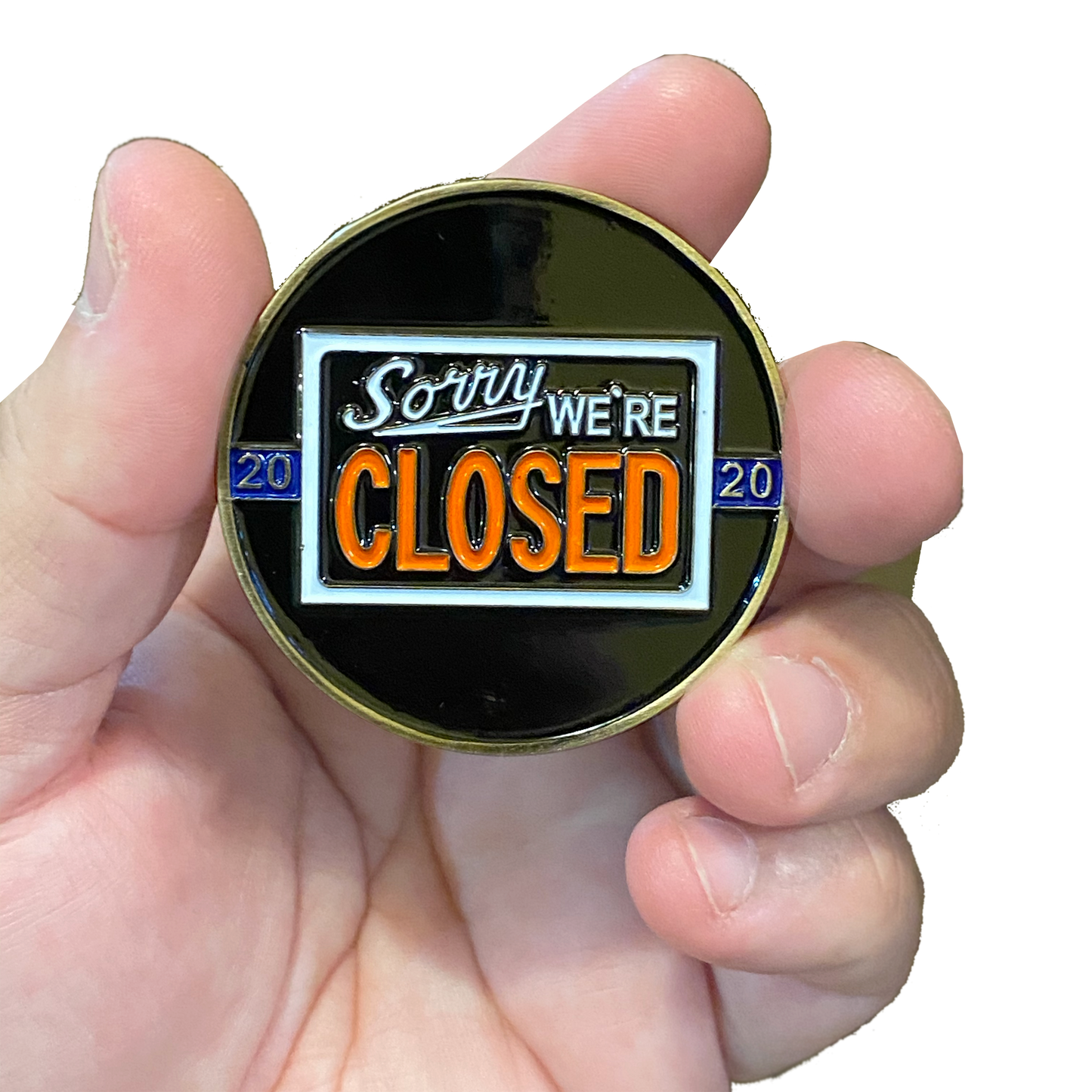 discontinued DL2-10 ATLANTA POLICE DEPARTMENT PD APD WALK OFF BLUE FLU CHALLENGE COIN SORRY WE’RE CLOSED