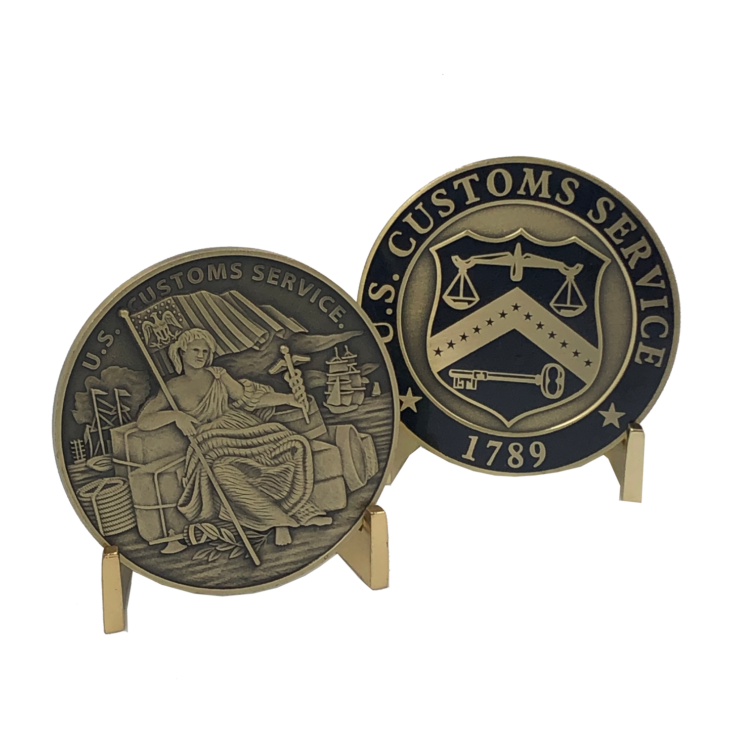 I-011 Customs Lady U.S. Customs Treasury Department Challenge Coin
