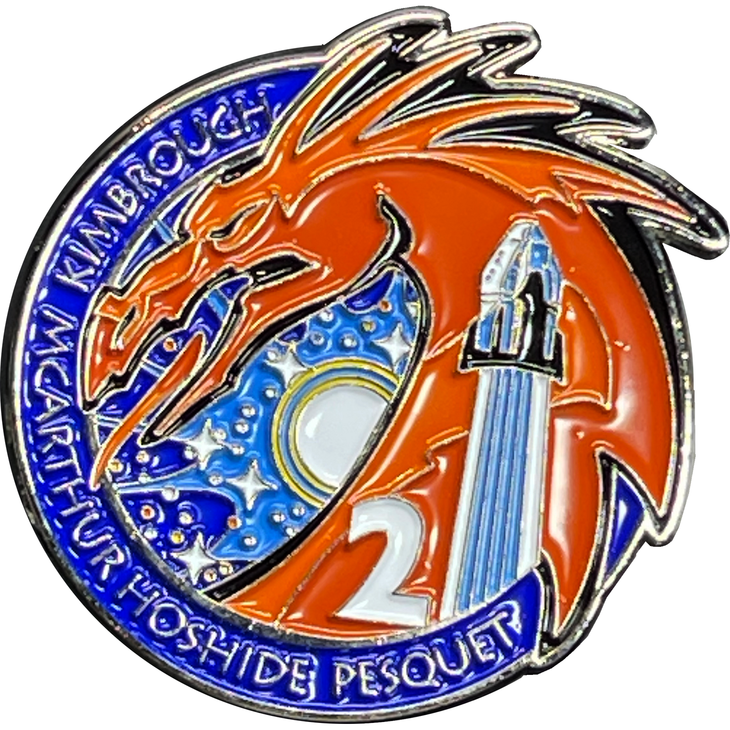 BL16-014 SpaceX Crew Dragon Mission 2 Mission Two patch PIN NASA Crew-2 Space X