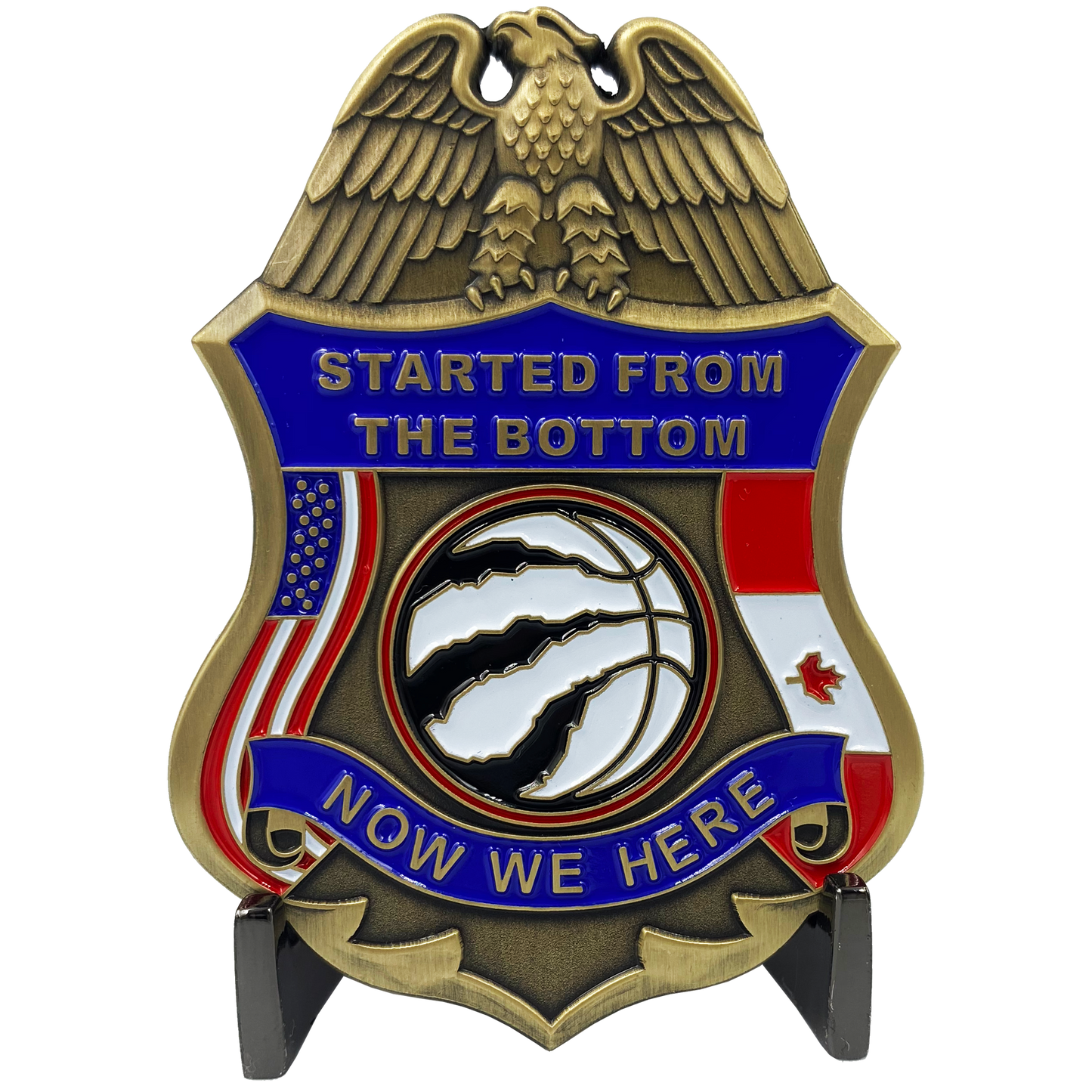 DL1-08 Drake Toronto Raptors inspired Canadian American Coalition Challenge Coin CBP Canada Preclearance CBSA