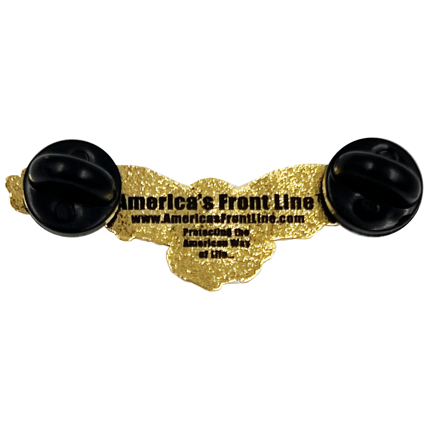 PBX-006-A Bald Eagle American Flag Cloisonné pin with dual pin posts Military Veteran Patriot