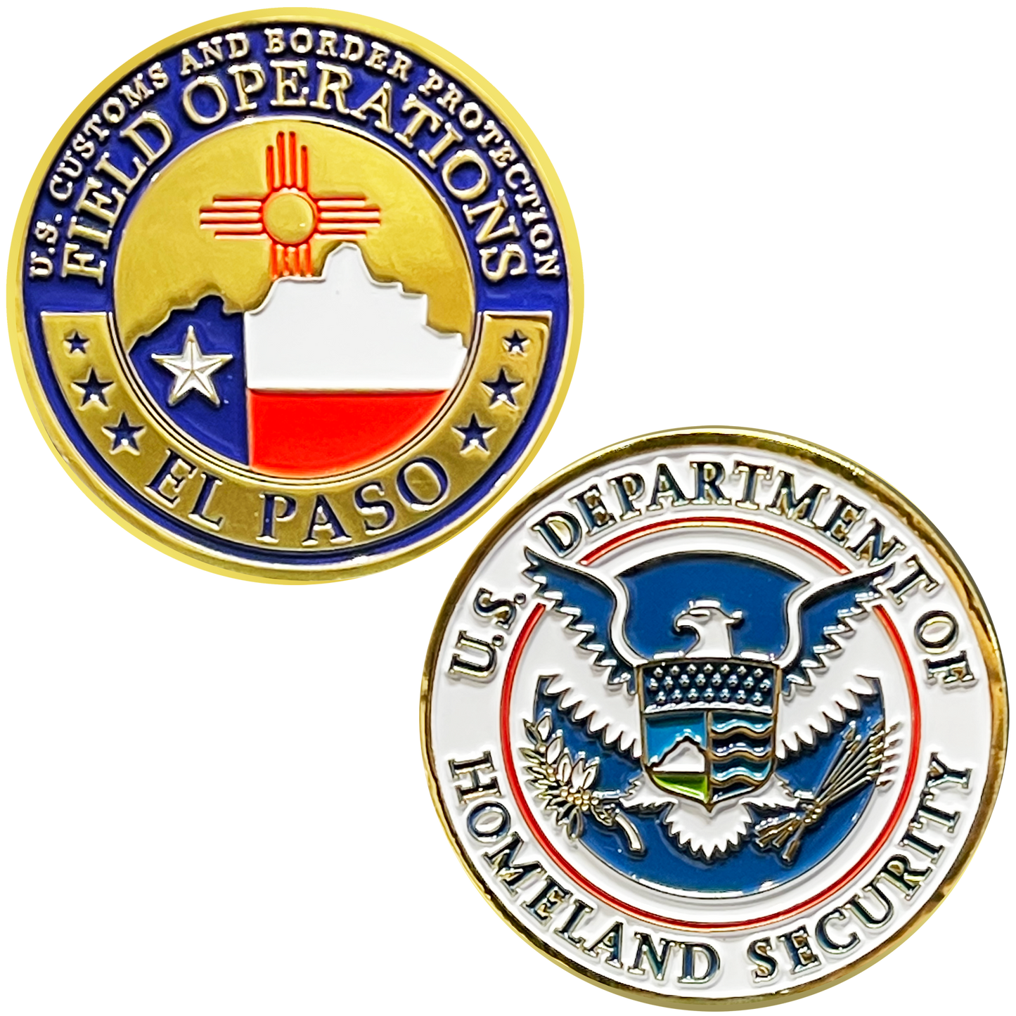 discontinued BL6-007 CBP Field Operations El Paso Texas Port Challenge Coin CBPO CBP Officer Field Ops OFO