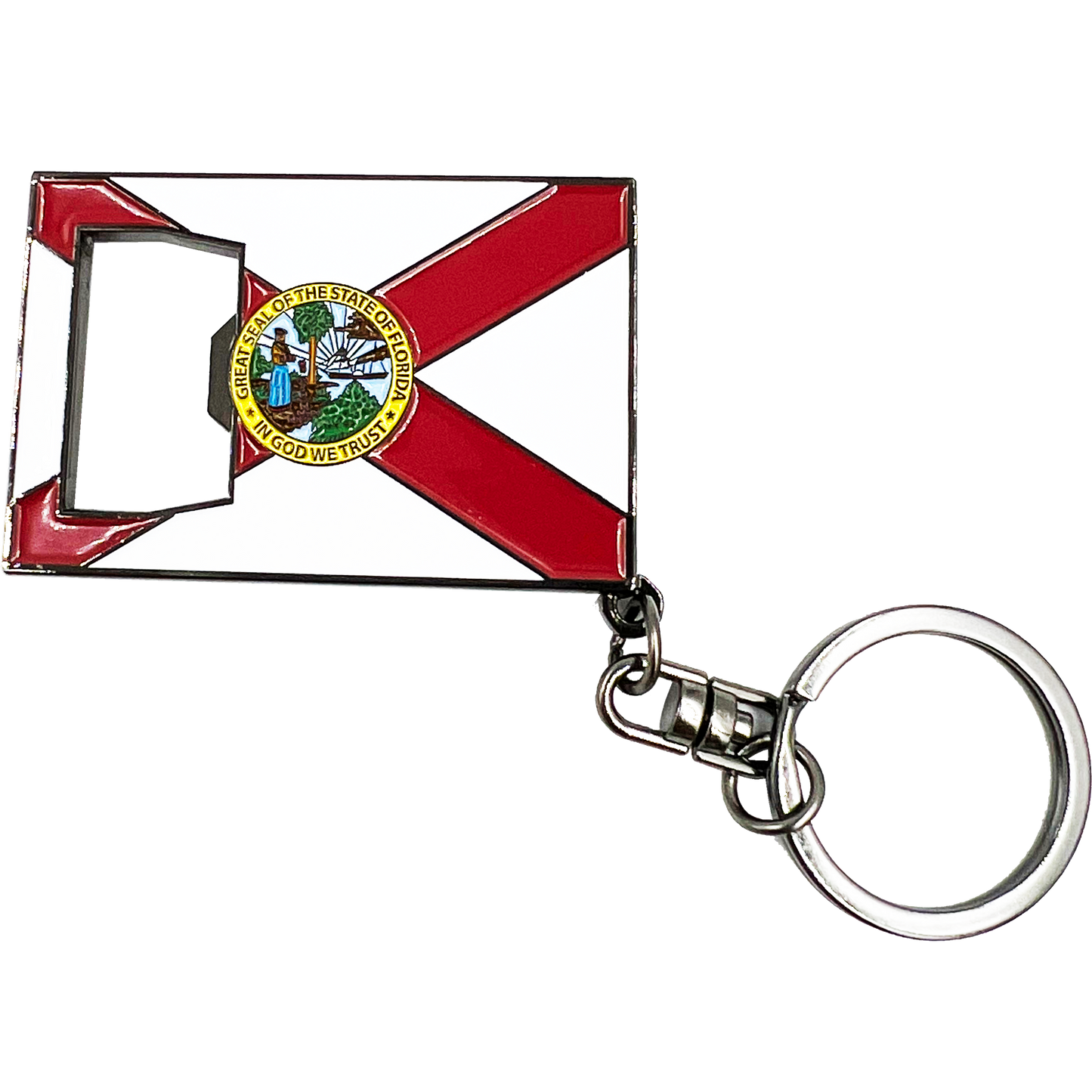EL12-011 Don't Tread on Me Florida Flag Challenge Coin Bottle Opener Keychain Governor DeSantis Don't Tread on Florida