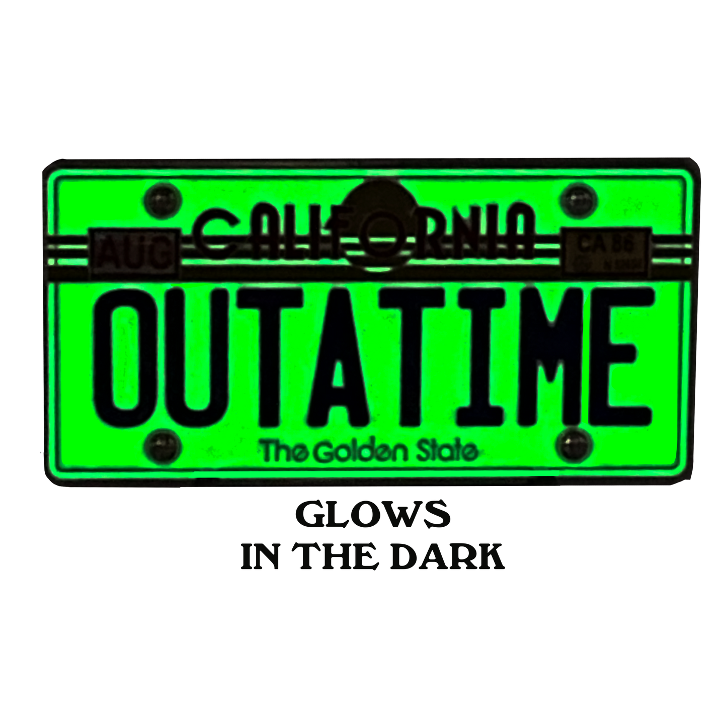 Discontinued DL8-06 Back to the Future inspired OUTATIME Delorean California License Plate Challenge Coin