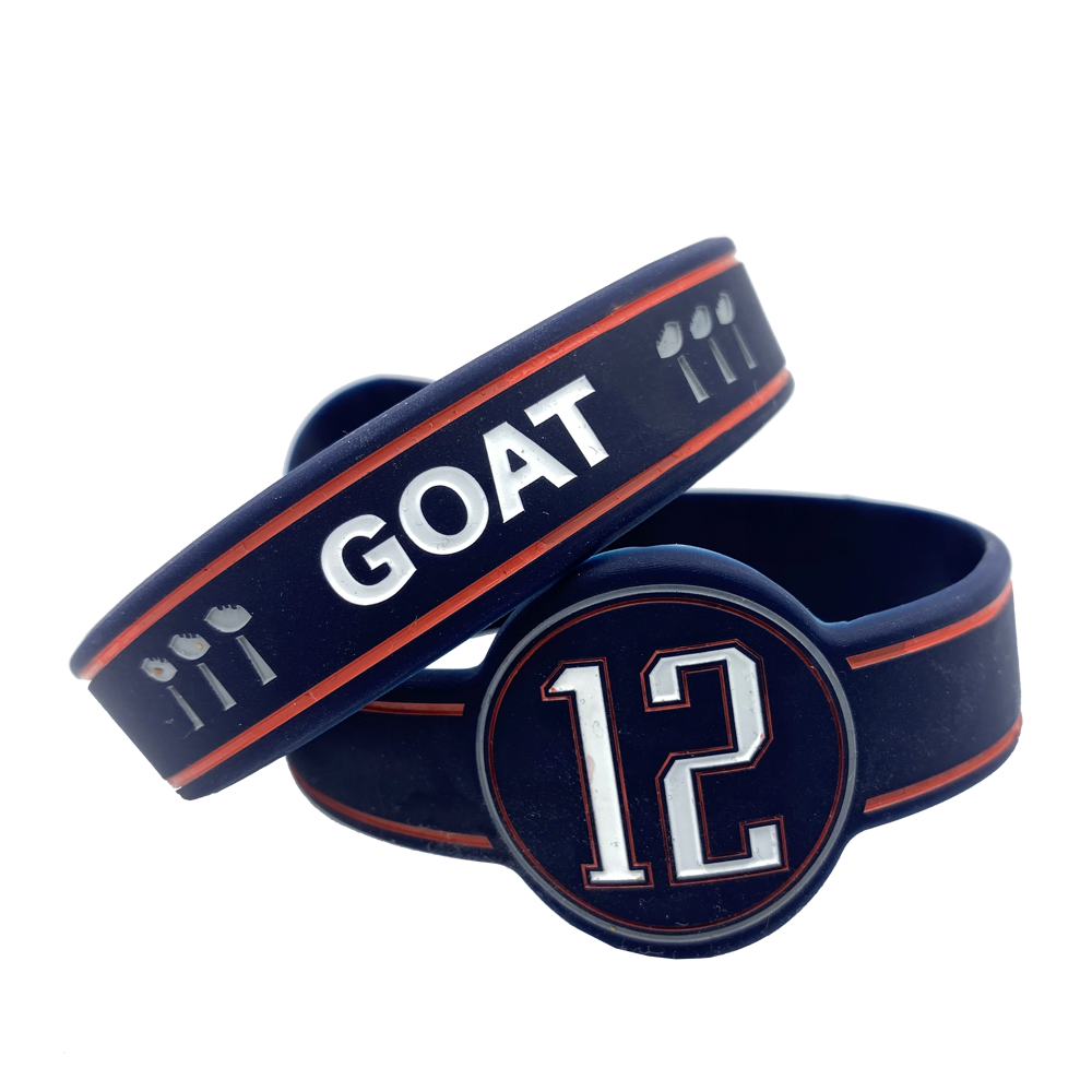 12 GOAT Football Trophy Silicon Bracelet (BLUE)