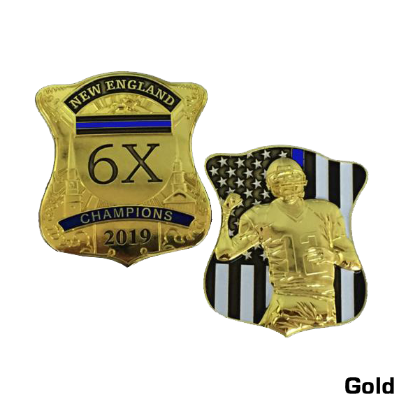 G-010 Gold Tom Brady New England Patriots inspired Challenge Coin Boston Police