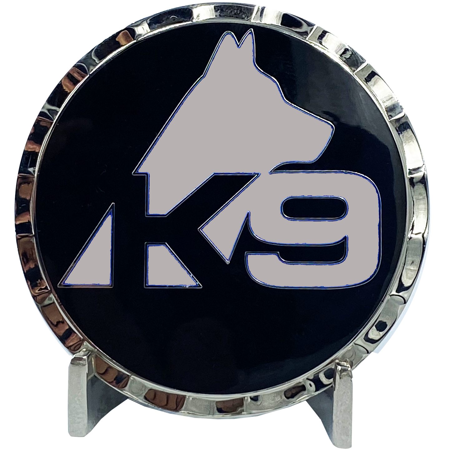 BB-014 K9 Thin Gray Line Challenge Coin Fist Paw Bump Corrections Correctional Officer CO Police