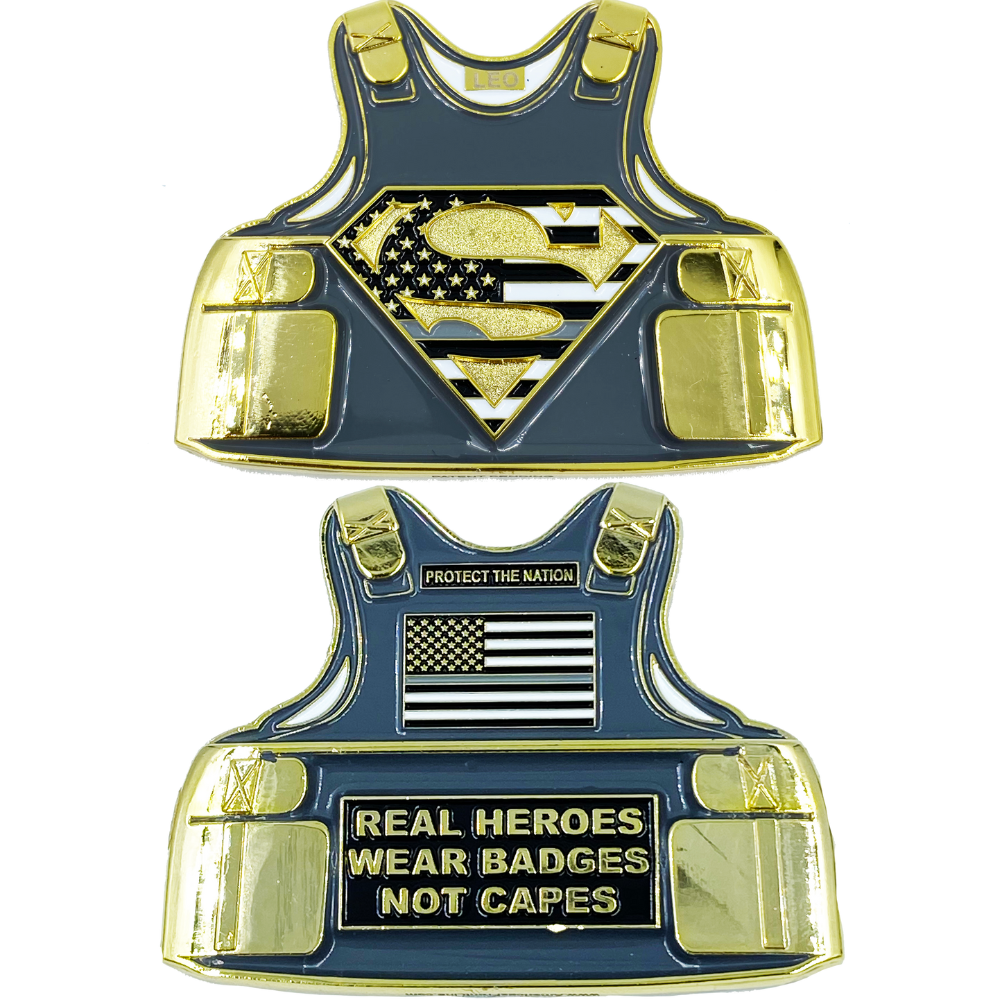DL4-15 Correctional Officer Super Hero Body Armor Challenge Coin Corrections Prison Jail