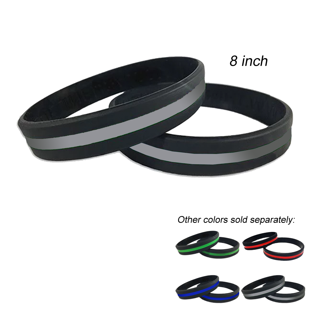 Thin Gray Line Police Silicon Bracelet (GRAY) Corrections, Correctional Officer Gray
