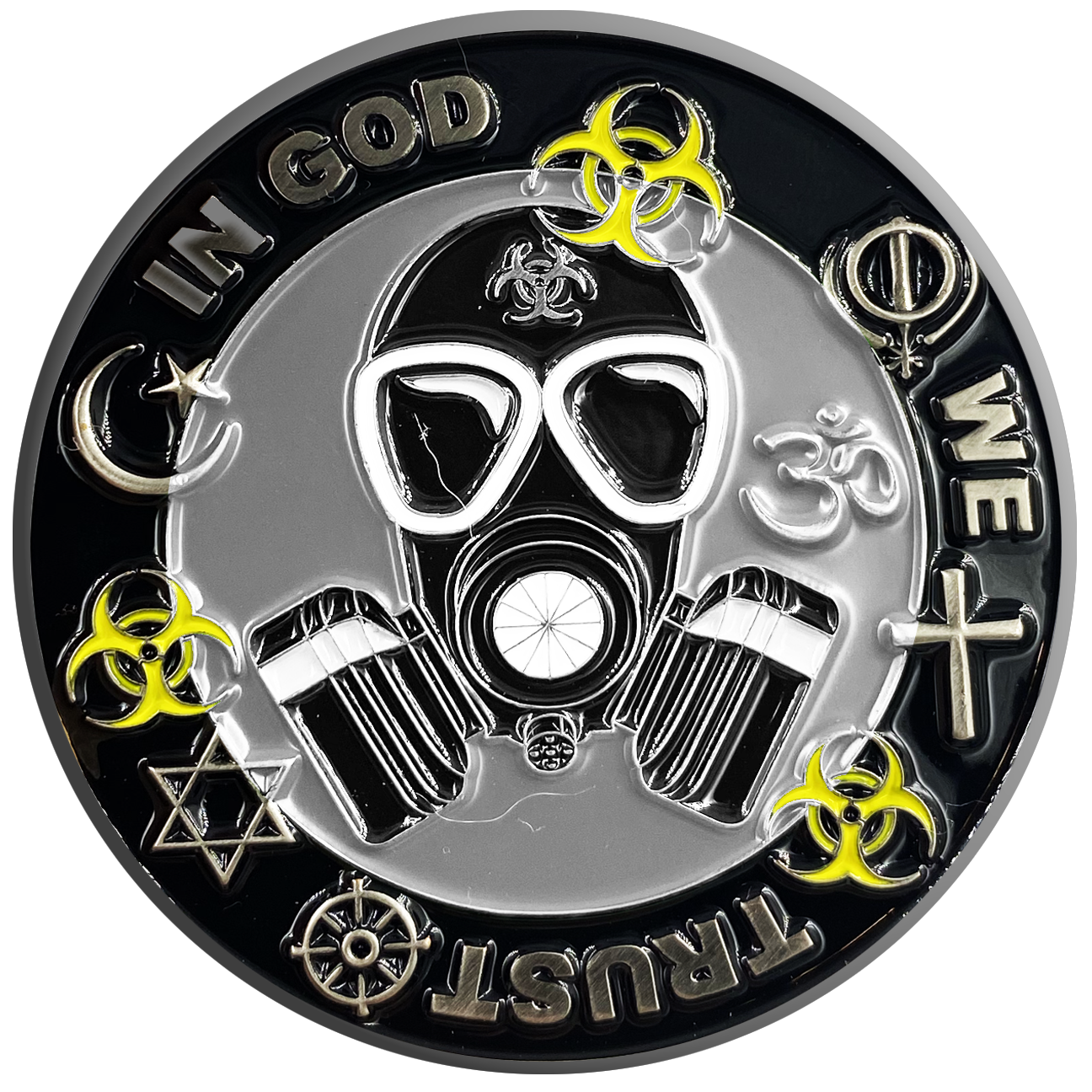 GL1-010 Statue of Liberty Thin Gray Line Correctional Officer Biohazard Pandemic Challenge Coin CO Corrections SERT RRT