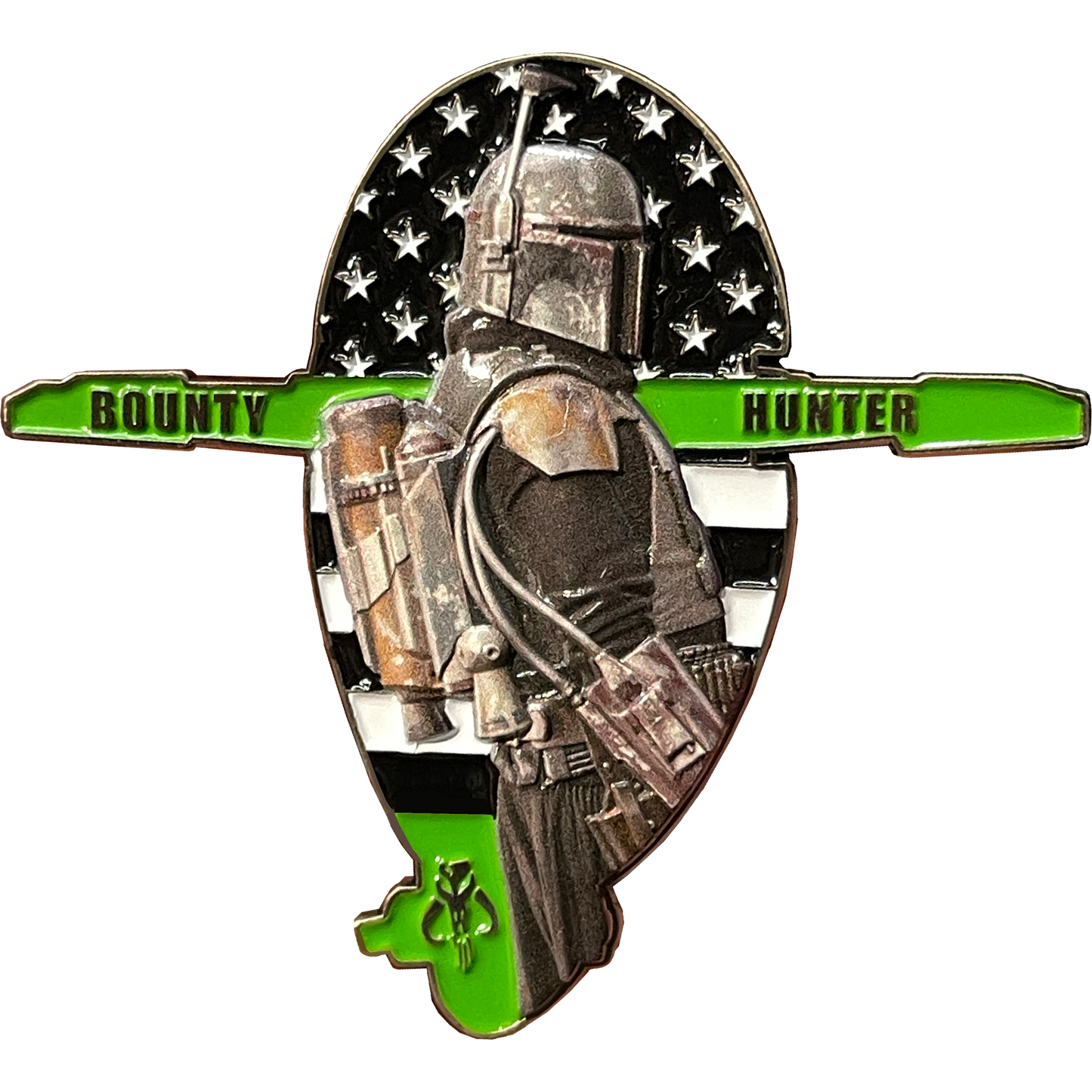 discontinued BL13-012 Bounty Hunter Slave 1 One I Thin Green Line CBP Border Patrol Deputy Sheriff Marines Army Challenge Coin