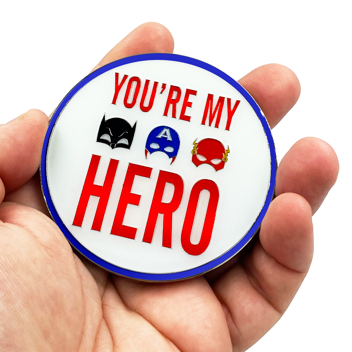 J-007 I Love You Daddy You're My Super Hero Glow-in-the-Dark Challenge Coin fathers day