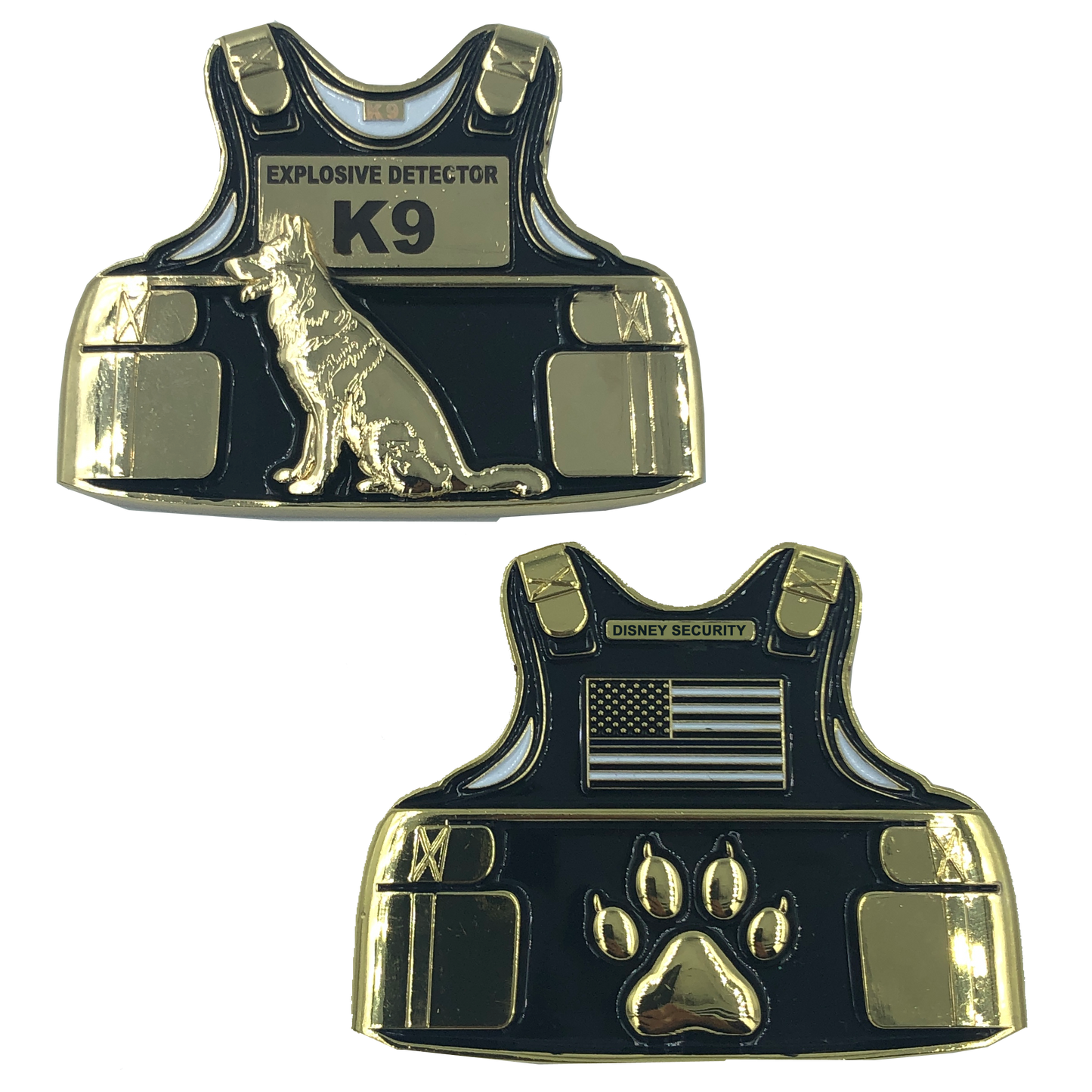 F-001 Explosives Detector K9 Police Body Armor Disney Security tab