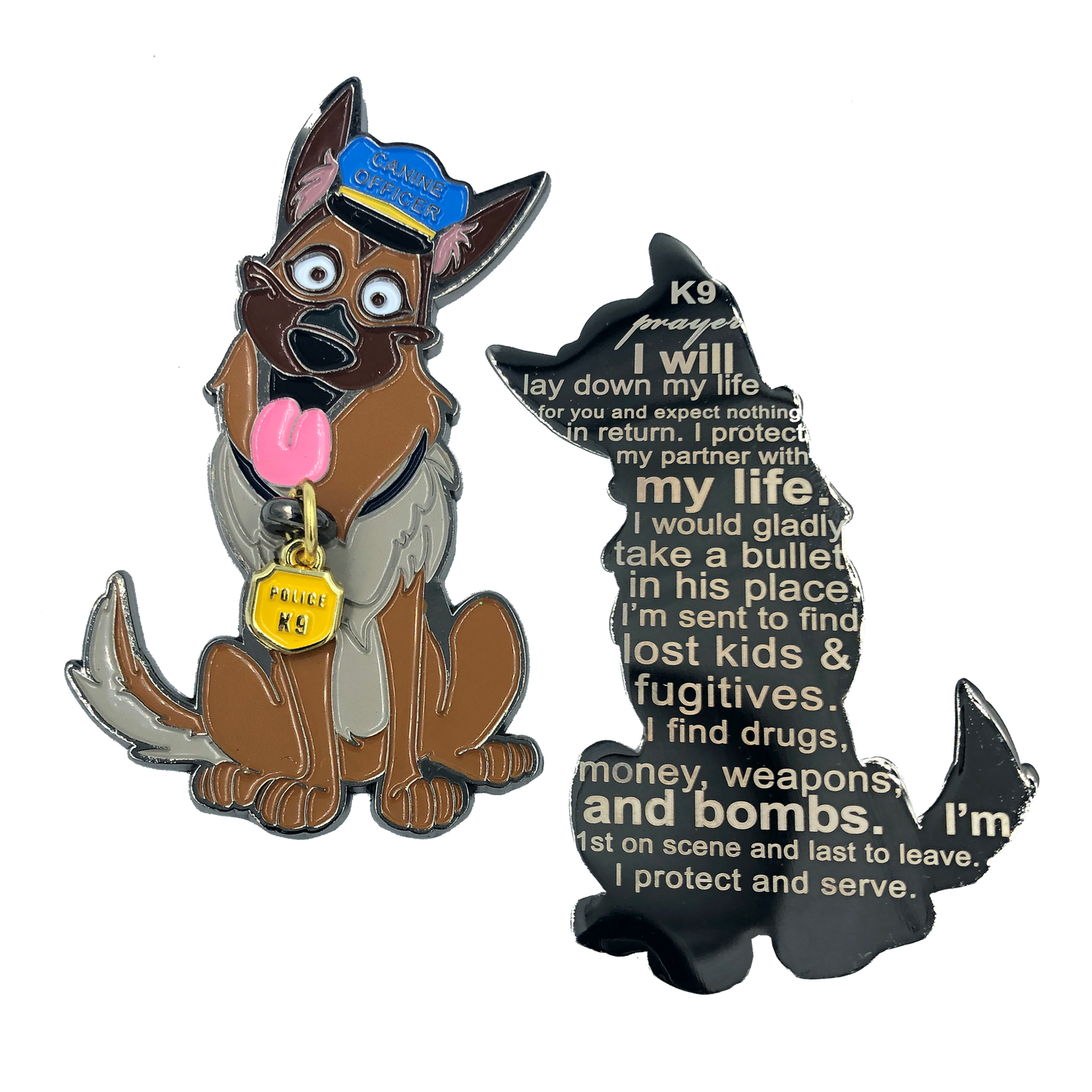 GL1-011 K9 Prayer Challenge Coin for Canine Officer police