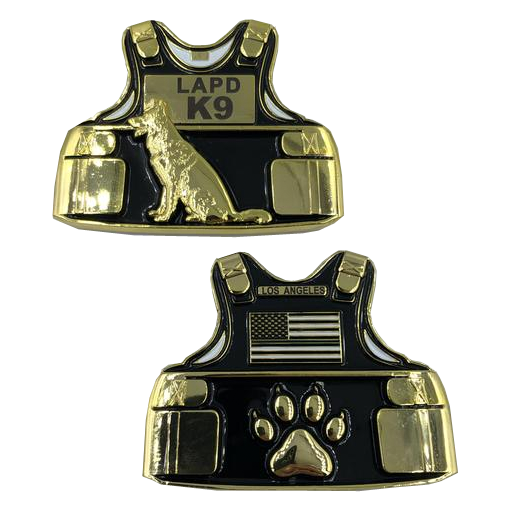 L-07 LAPD K9 Body Armor Police Challenge Coin