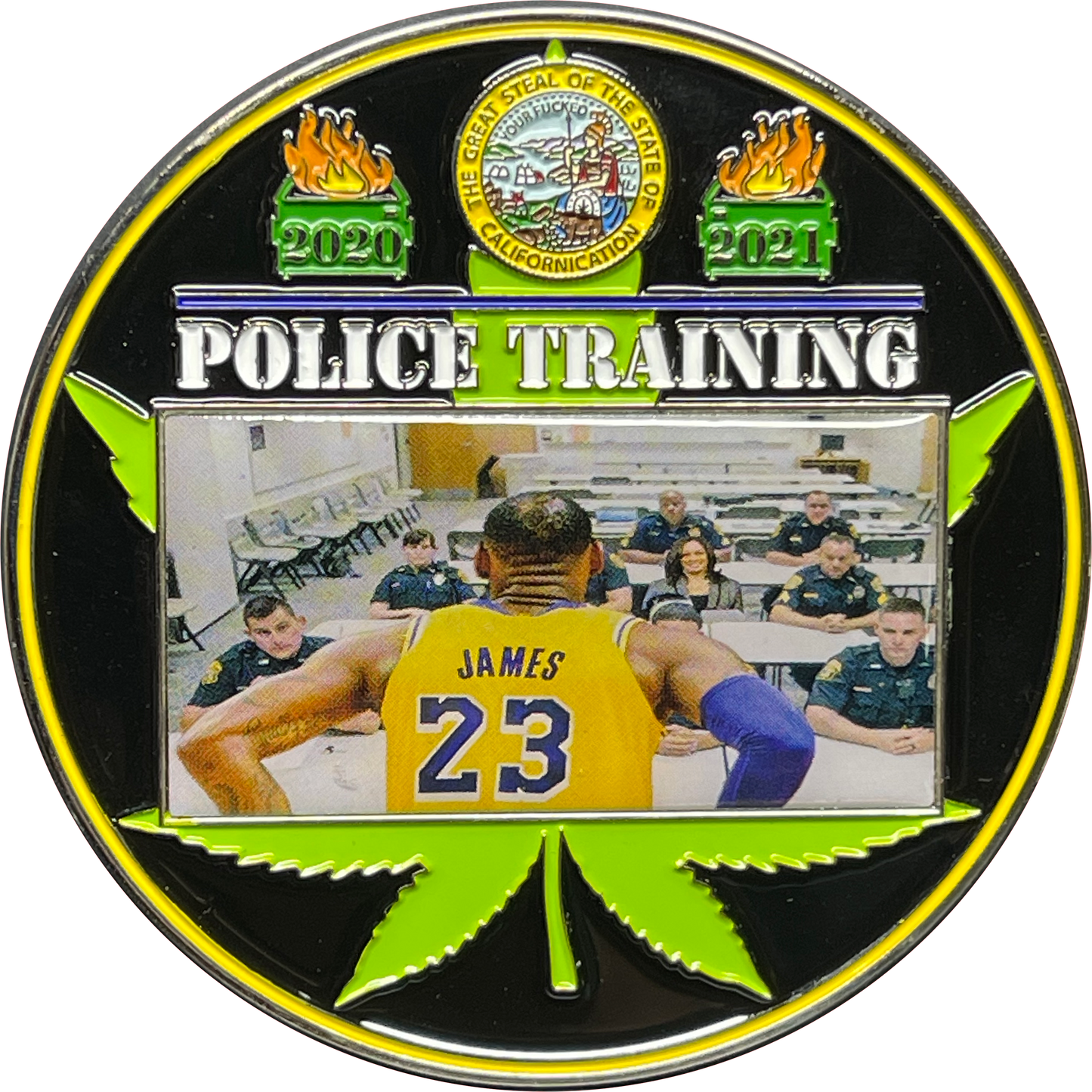 BL12-006 LAPD LASD Police Training FTO Lebron Saving California with President Biden Caitlyn Jenner Challenge Coin