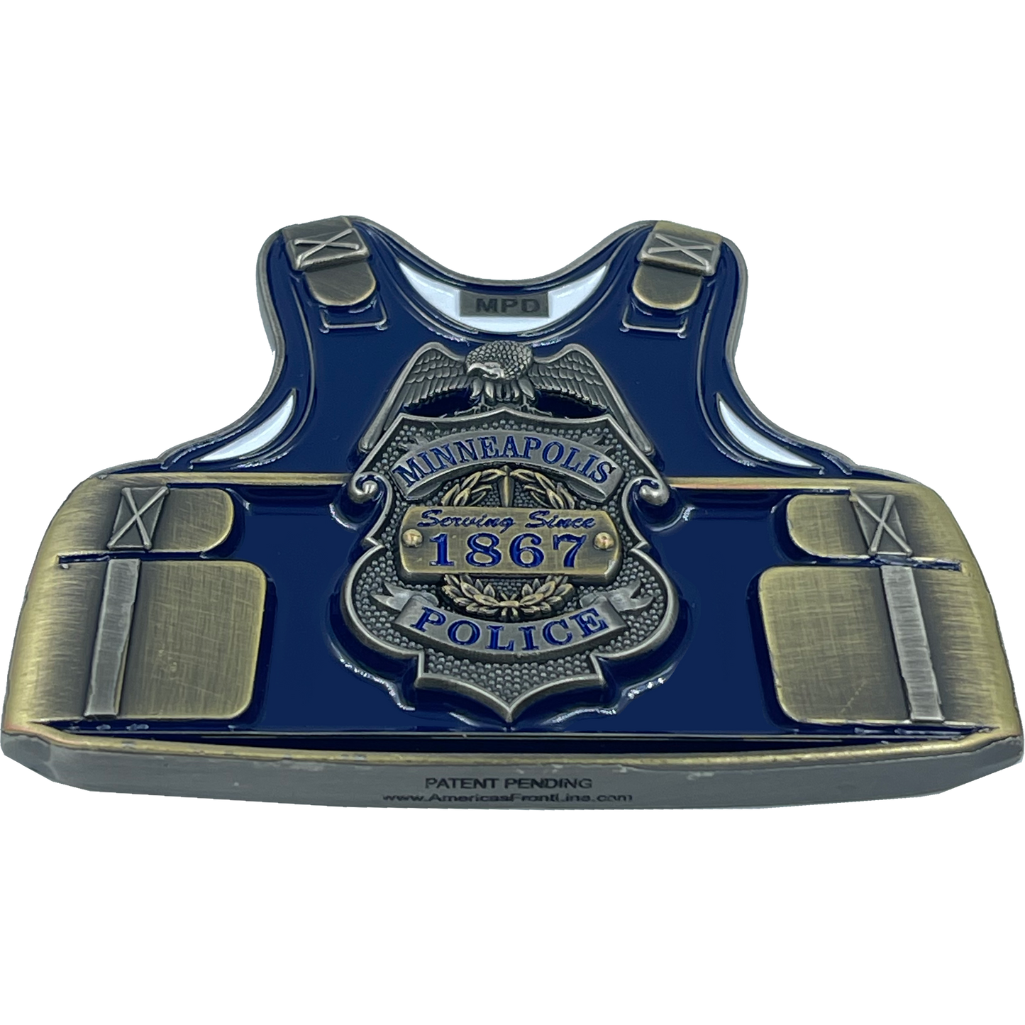 BL17-003 Minneapolis Police Body Armor Challenge Coin Police Officer