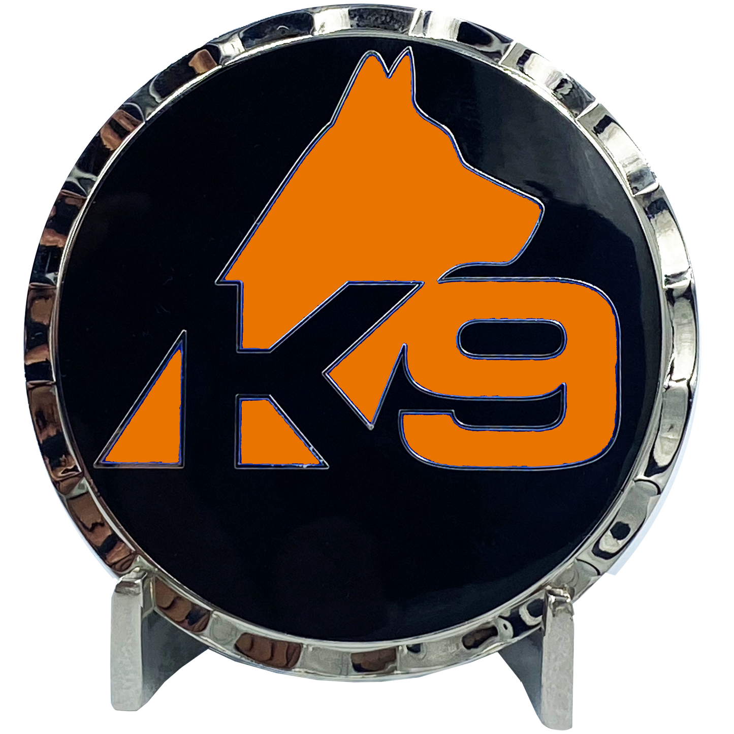 BL7-007 Thin Orange Line Search and Rescue Challenge Coin Fist Paw Bump Police Fire Department Military