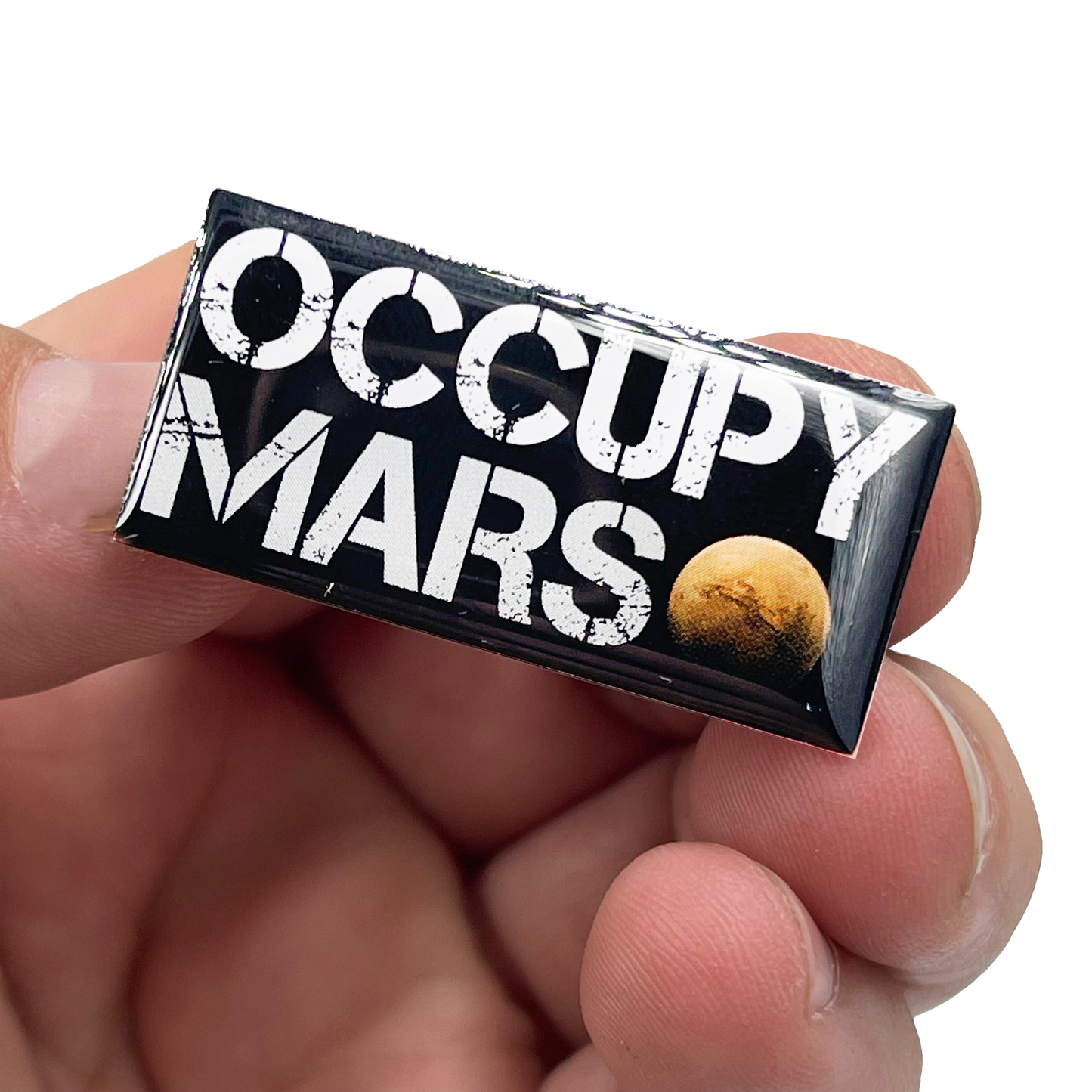discontinued EL6-014 Elon Musk OCCUPY MARS pin SpaceX Tesla pin with 2 pin posts