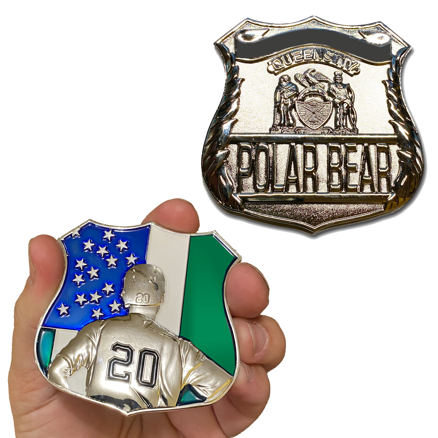 DD-020 Polar Bear NY Mets Pete Alonso inspired NYPD Challenge Coin